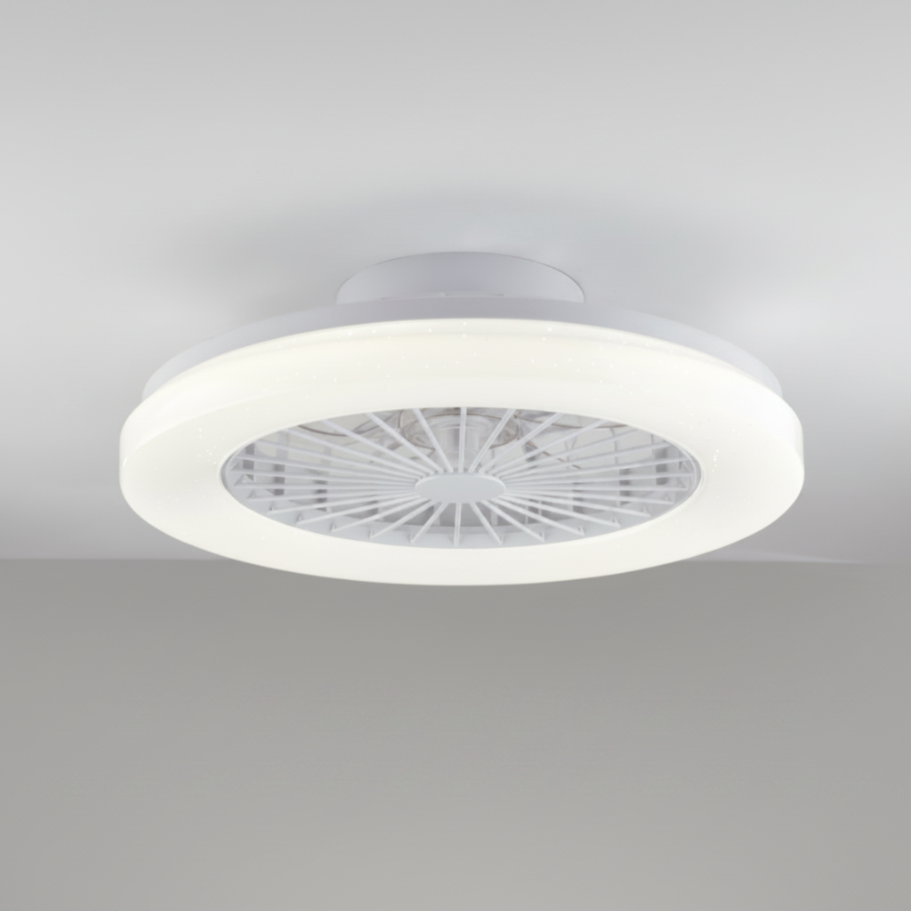 Fanny plafoniera ventilatore bianco Luxima 50W CCT 3000-4000-6000K
