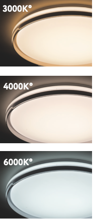 Minny plafoniera bianco Luxima 38W CCT+RGB 3000-4000-6000K