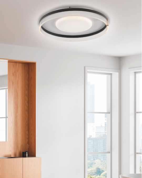 Amien plafoniera bianco/nero Luxima 38W CCT 3000-4000-6000K