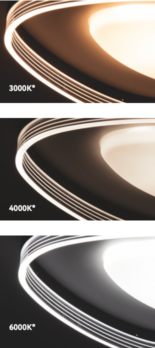 Alex plafoniera bianco/nero Luxima 38W CCT 3000-4000-6000K