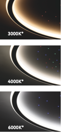 Anita plafoniera bianco/nero Luxima 40W CCT+RGB 3000-4000-6000K