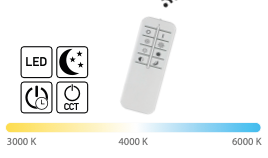 Trilly plafoniera bianco/grigio Luxima 72W CCT 3000-4000-6000K