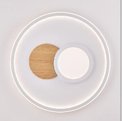 Sury plafoniera bianco/legno naturale Luxima 71W CCT 3000-4000-6000K