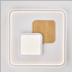 Sury plafoniera bianco/legno naturale Luxima 85W CCT 3000-4000-6000K