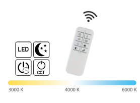 Recel plafoniera bianco/grigio Luxima 82W CCT 3000-4000-6000K