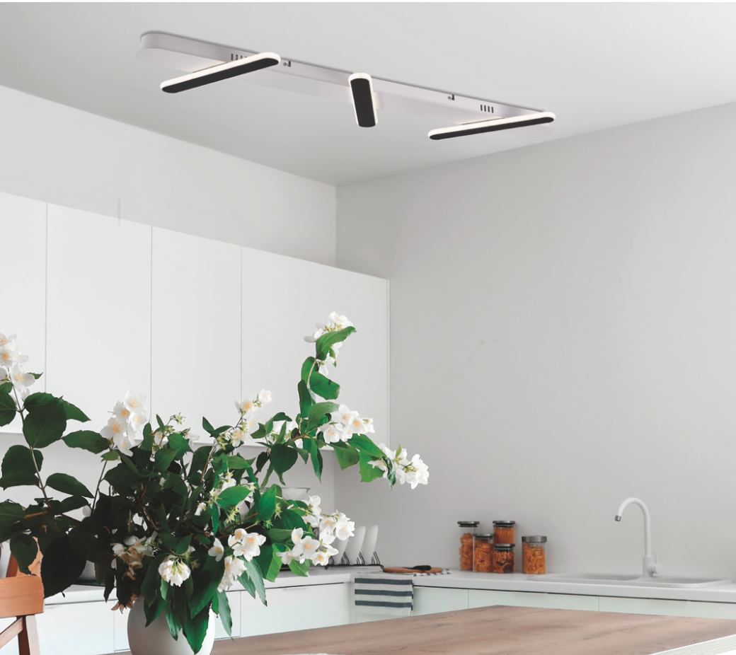 Rita plafoniera bianco/nero Luxima 47W CCT 3000-4000-6000K