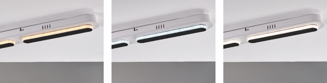 Rita plafoniera bianco/nero Luxima 47W CCT 3000-4000-6000K