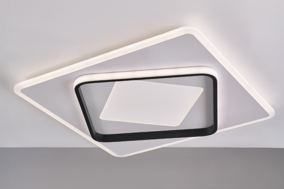 Lulu' plafoniera bianco/nero Luxima 50W CCT 3000-4000-6000K