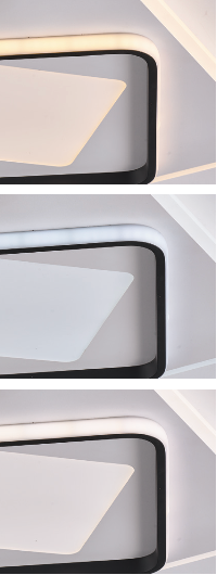 Lulu' plafoniera bianco/nero Luxima 50W CCT 3000-4000-6000K