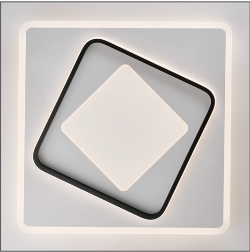 Lulu' plafoniera bianco/nero Luxima 50W CCT 3000-4000-6000K