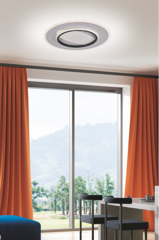 Annie plafoniera bianco/nero Luxima 40W CCT 3000-4000-6000K