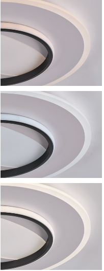 Annie plafoniera bianco/nero Luxima 40W CCT 3000-4000-6000K