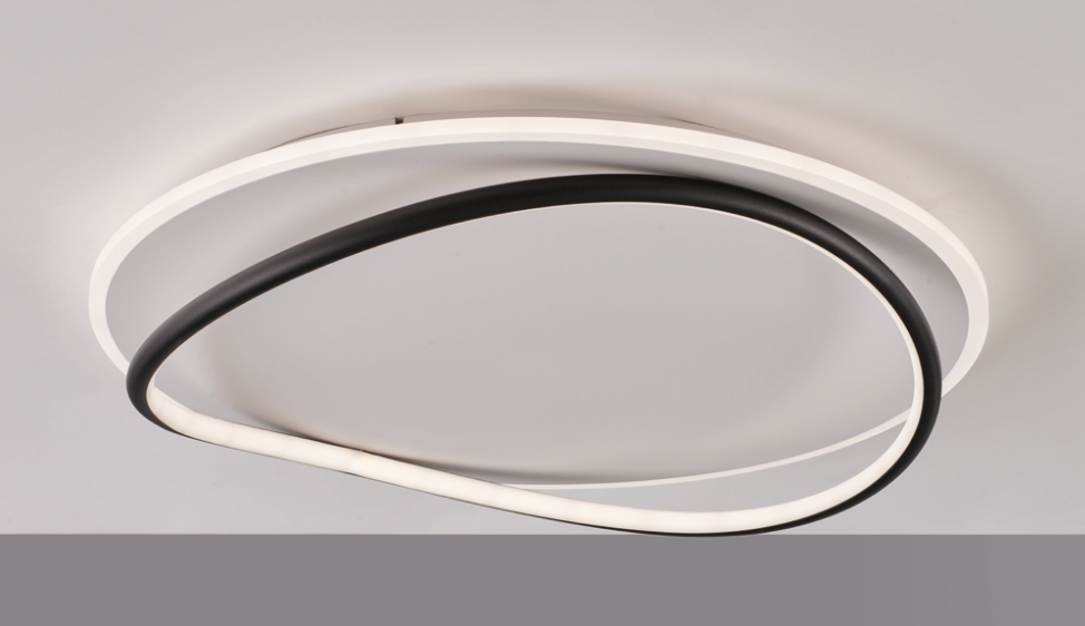 Vale plafoniera bianco/nero Luxima 30W CCT 3000-4000-6000K