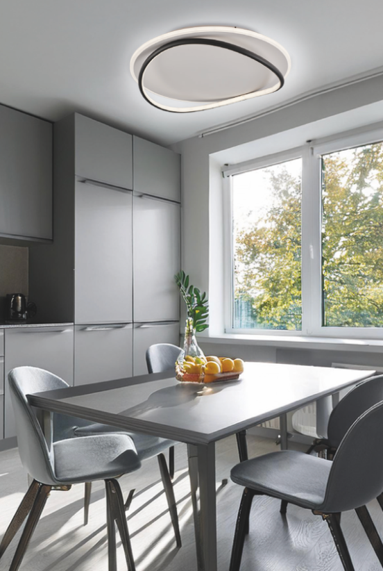 Vale plafoniera bianco/nero Luxima 30W CCT 3000-4000-6000K