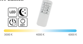 Vale plafoniera bianco/nero Luxima 30W CCT 3000-4000-6000K