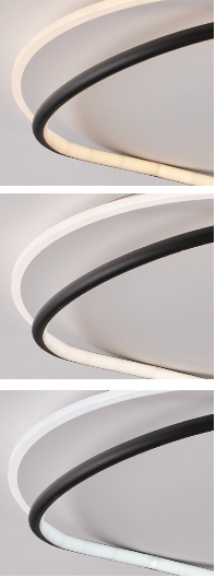 Vale plafoniera bianco/nero Luxima 30W CCT 3000-4000-6000K