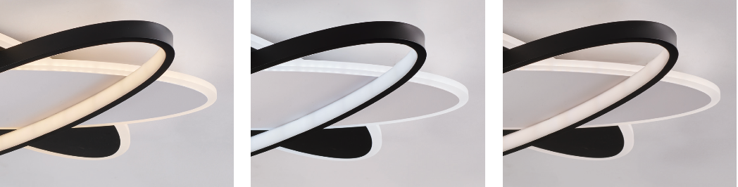 Taly plafoniera bianco/nero Luxima 62W CCT 3000-4000-6000K