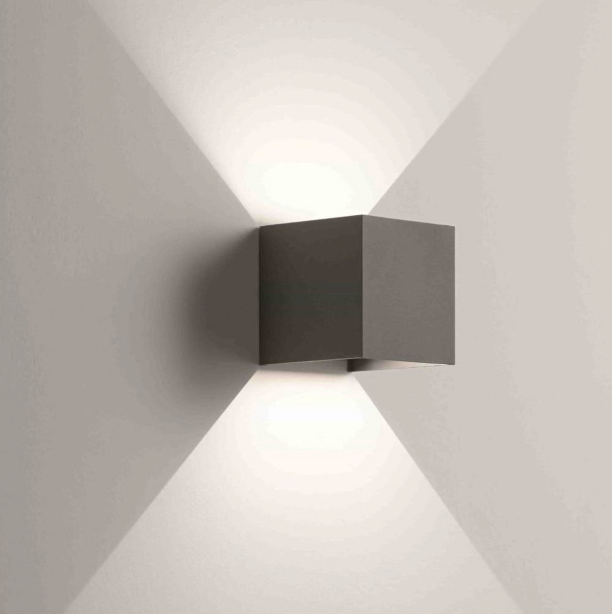 Cube applique LED da esterno alluminio antracite Ondaluce 10W 4000K IP54
