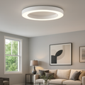 Globus plafoniera tonda LED alluminio bianco Ondaluce CCT 3000K-4000K dimmerabile