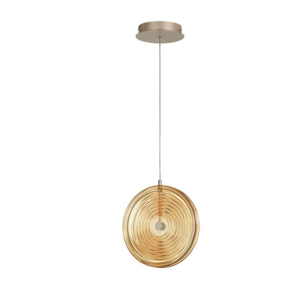 Jokey Ondaluce lampadario a sospensione in vetro ambra 3000k
