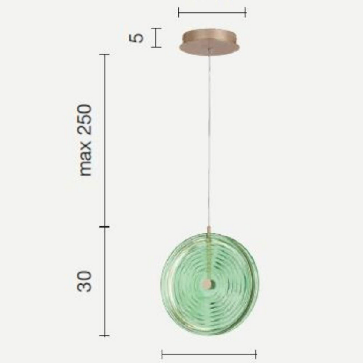 Jokey Ondaluce lampadario a sospensione in vetro ambra 3000k