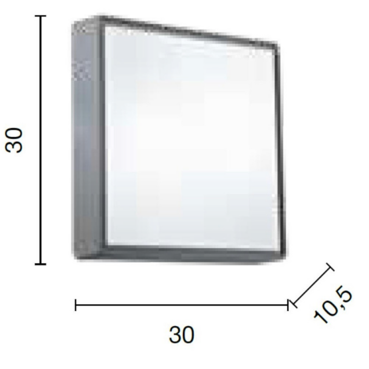 Picca Ondaluce lampada da esterno 30cm quadrata