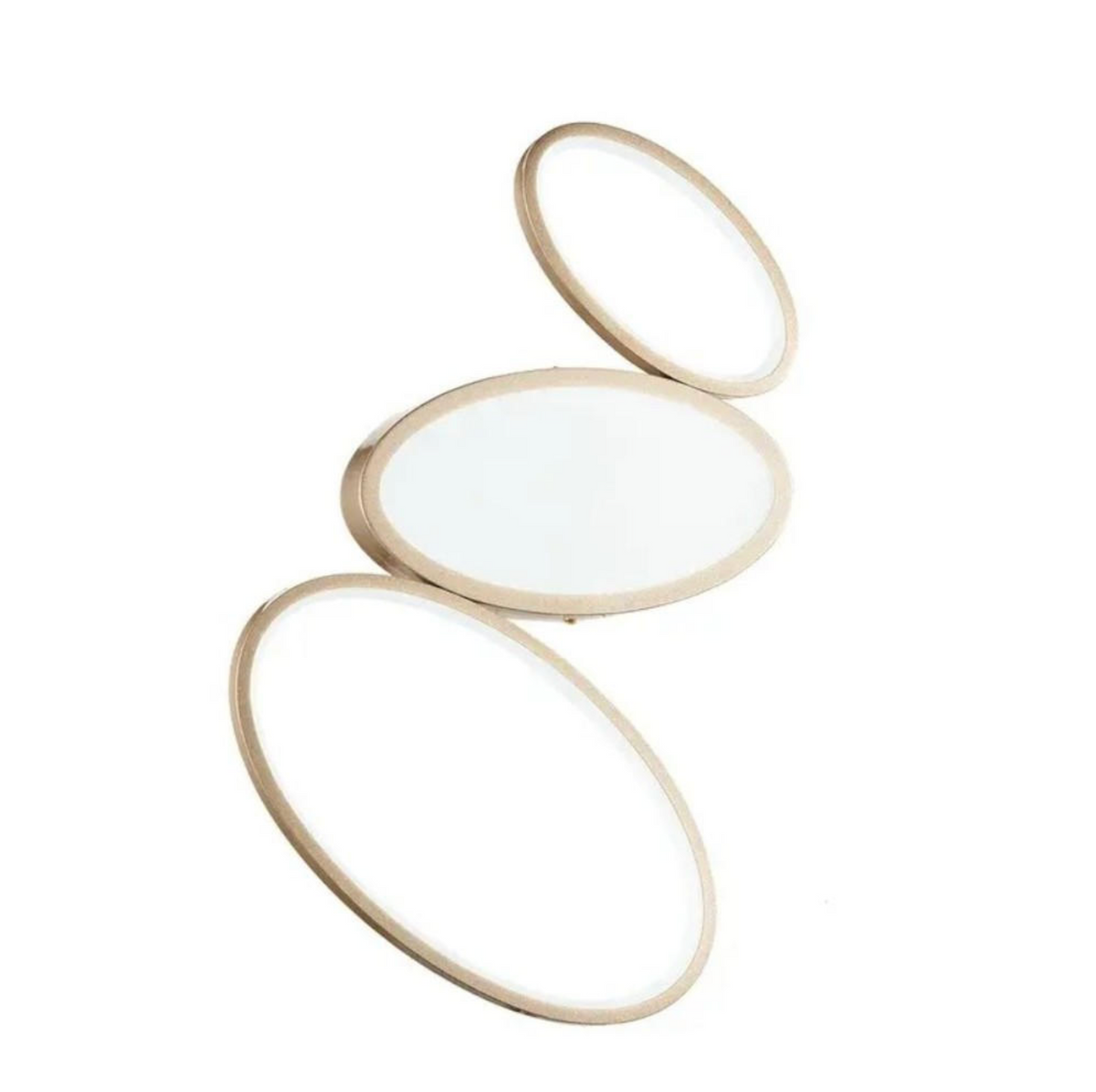 Rice Ondaluce plafoniera LED moderna con cerchi luminosi Oro 3000K