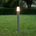 Pou Ondaluce lampione da esterno alluminio grigio E27 diffusa 360°