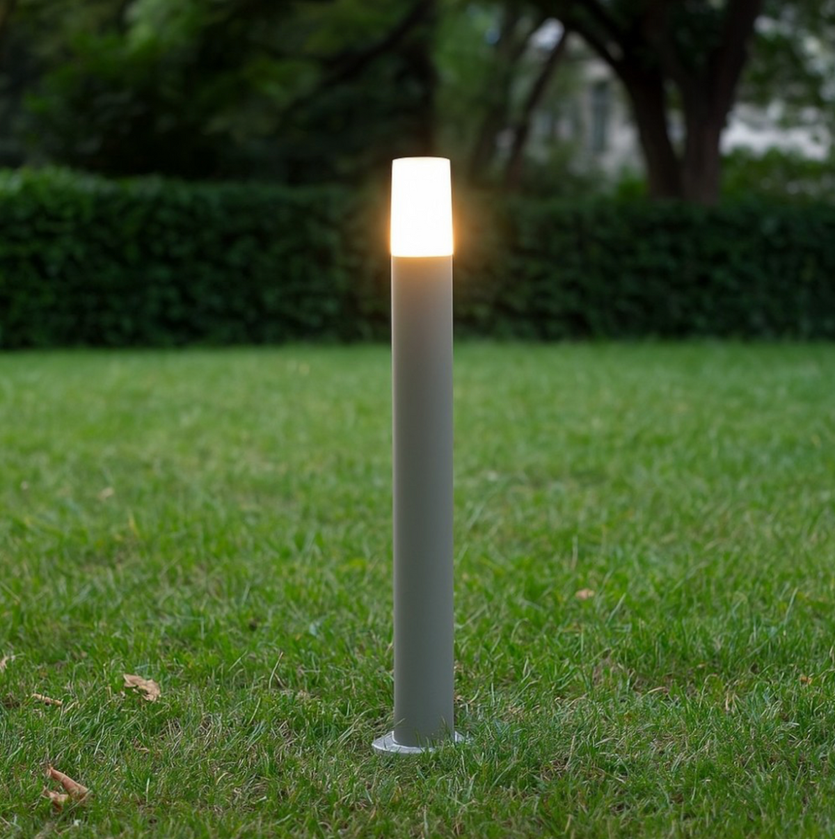 Pou Ondaluce lampione da esterno alluminio grigio E27 diffusa 360°
