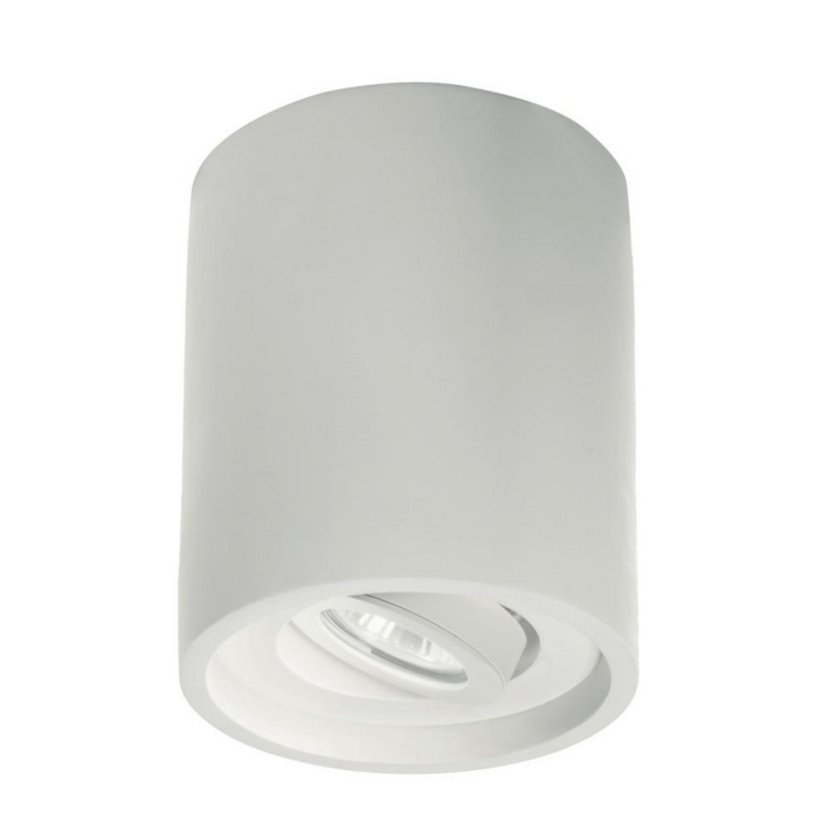 Polka Ondaluce faretto soffitto gesso bianco orientabile cilindrico