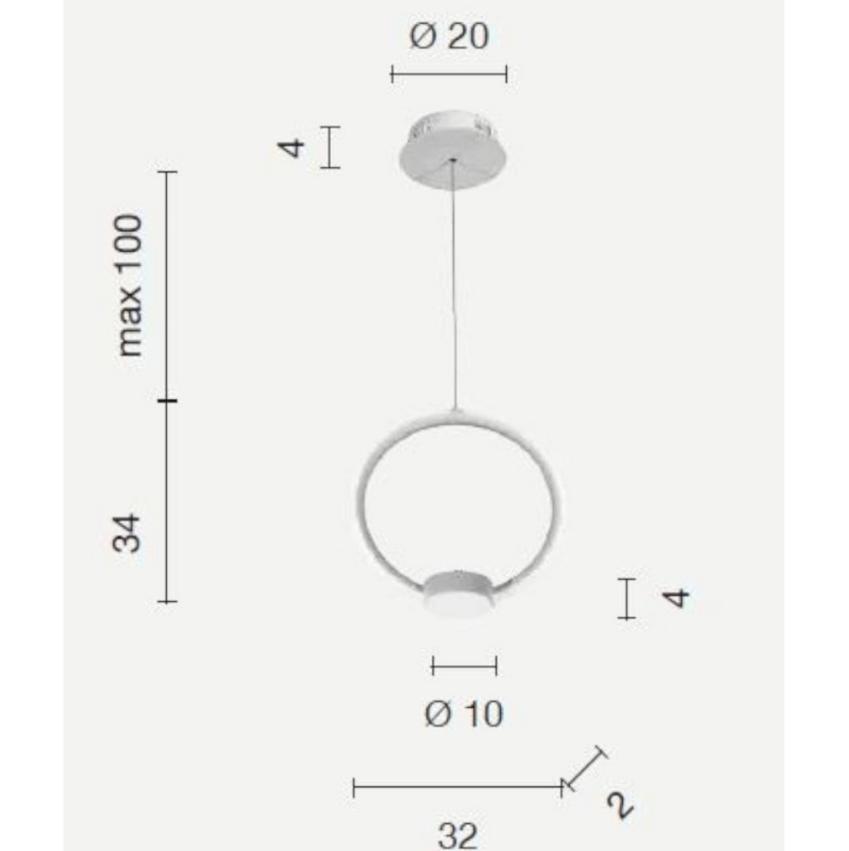 Omega Ondaluce lampadario sospensione LED oro CCT 3000K 4000K dimmerabile 34cm