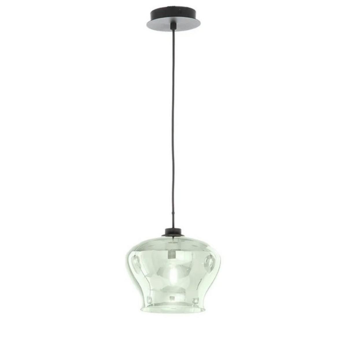 Verve Ondaluce lampada sospensione bagno vetro soffiato verde tondeggiante E14