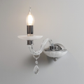 Livia applique vetro cristallo cromo E14 Ondaluce illuminazione verso alto