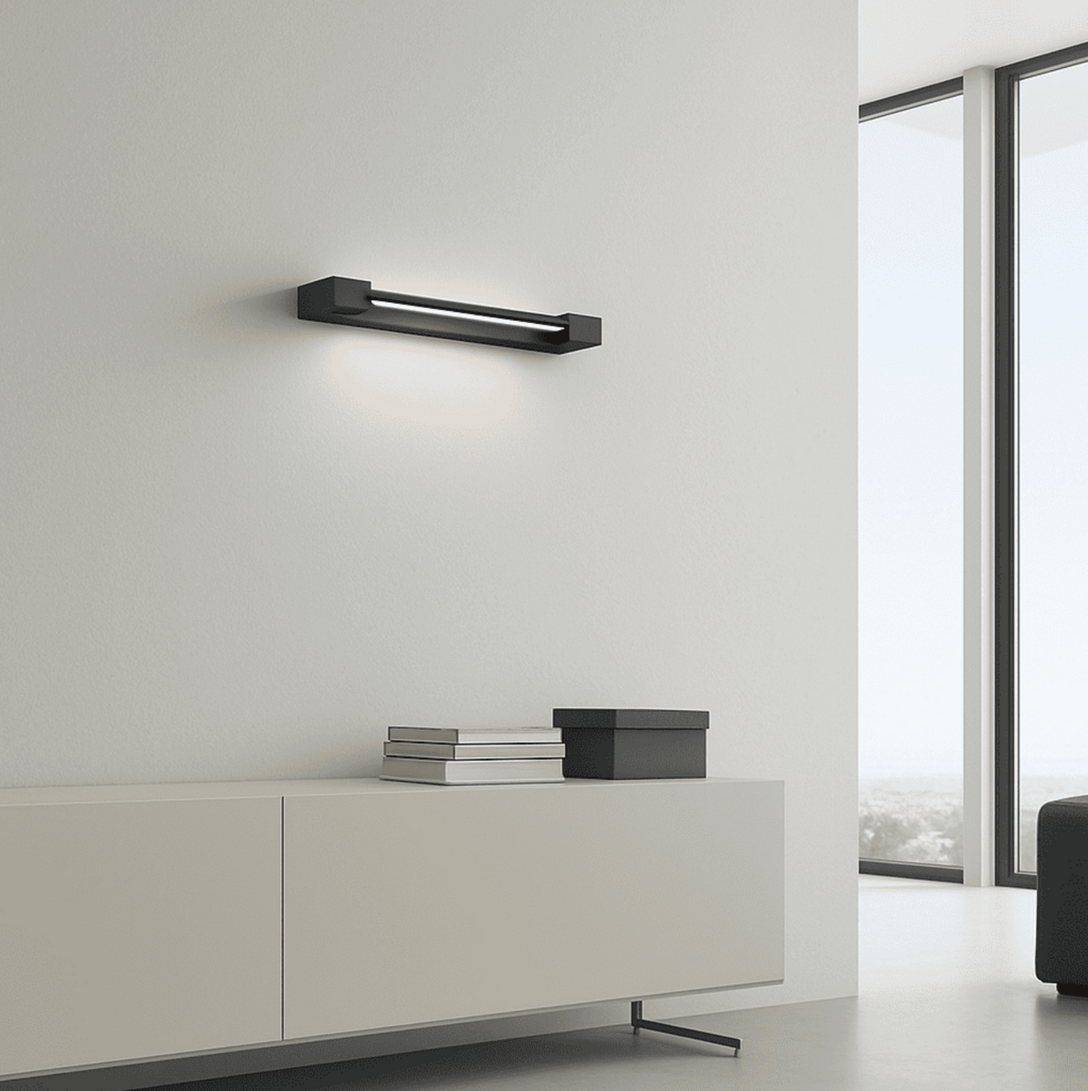 Milo applique LED orientabile alluminio nero 12W 3000K Ondaluce