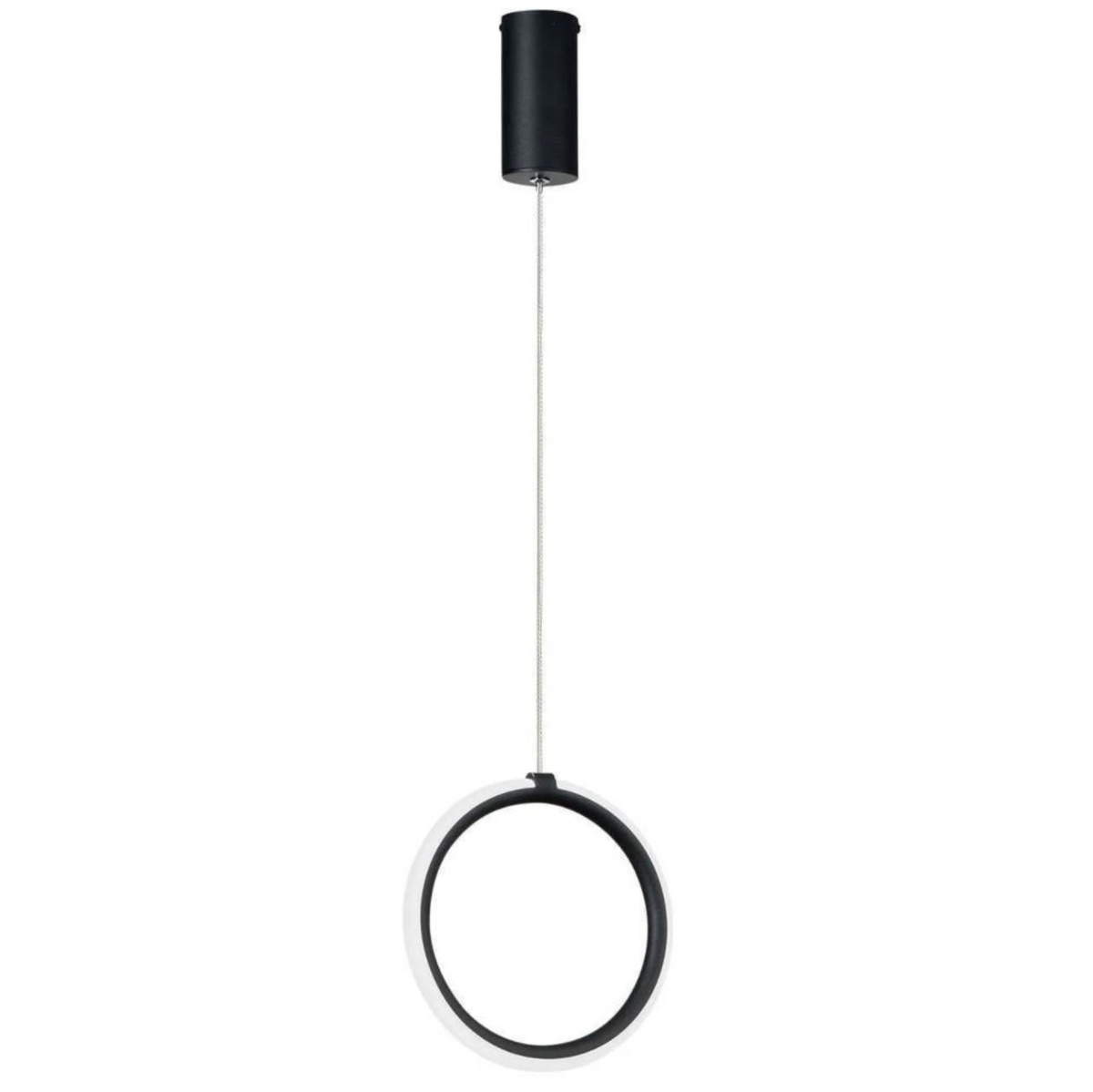 Pinta sospensione anello LED nero  Ondaluce 12W 3000K dimmerabile