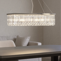 Batida lampadario cristalli losanghe cromato lucido  Ondaluce 6xE14 dimmerabile