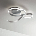 Twist plafoniera cucina LED metallo verniciato bianco/grigio Ondaluce 41W 3000K dimmerabile
