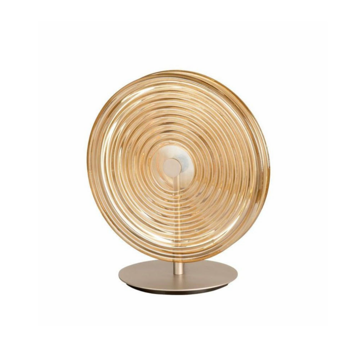 Jokey lampada da tavolo abat-jour LED vetro decorato ambra Ondaluce 12W 3000K