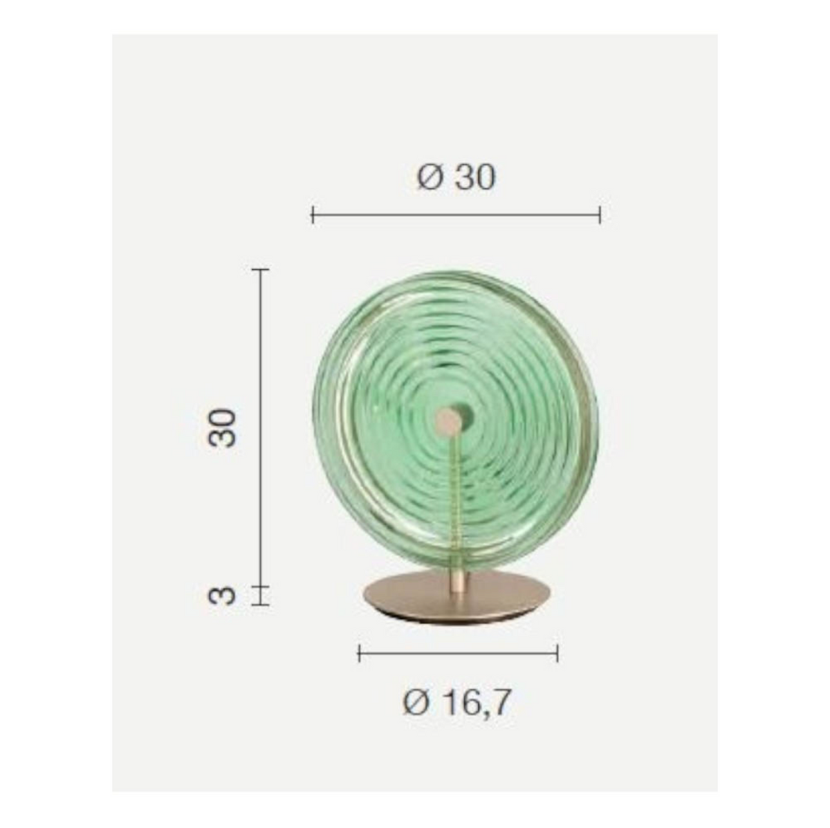 Jokey lampada da tavolo abat-jour LED vetro decorato ambra Ondaluce 12W 3000K