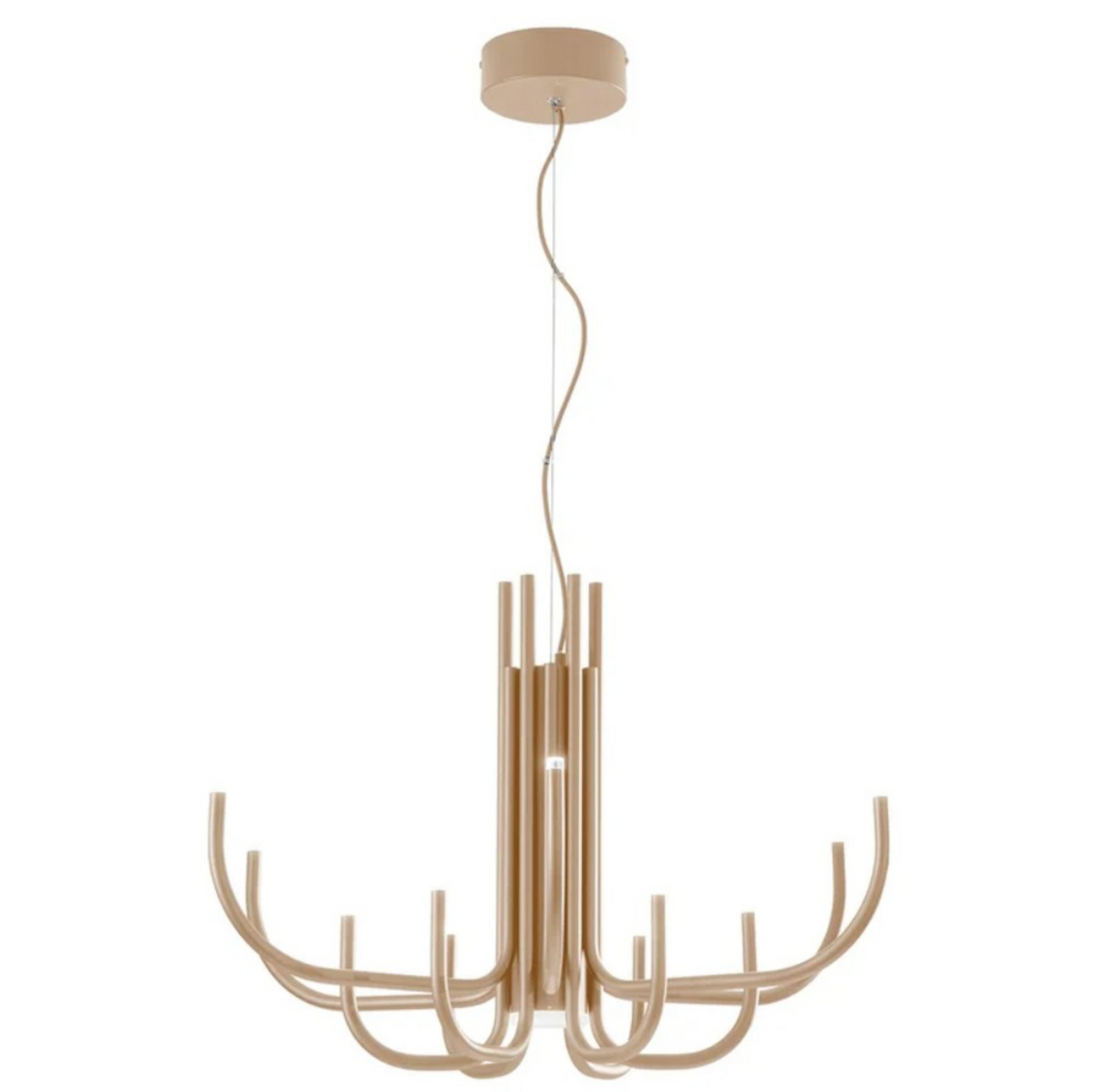 Nouveau lampadario sospensione LED metallo verniciato oro Ondaluce 46W 3000K