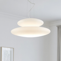 Pagoda lampadario sospensione vetro satinato metallo cromato Ondaluce E27 5 luci