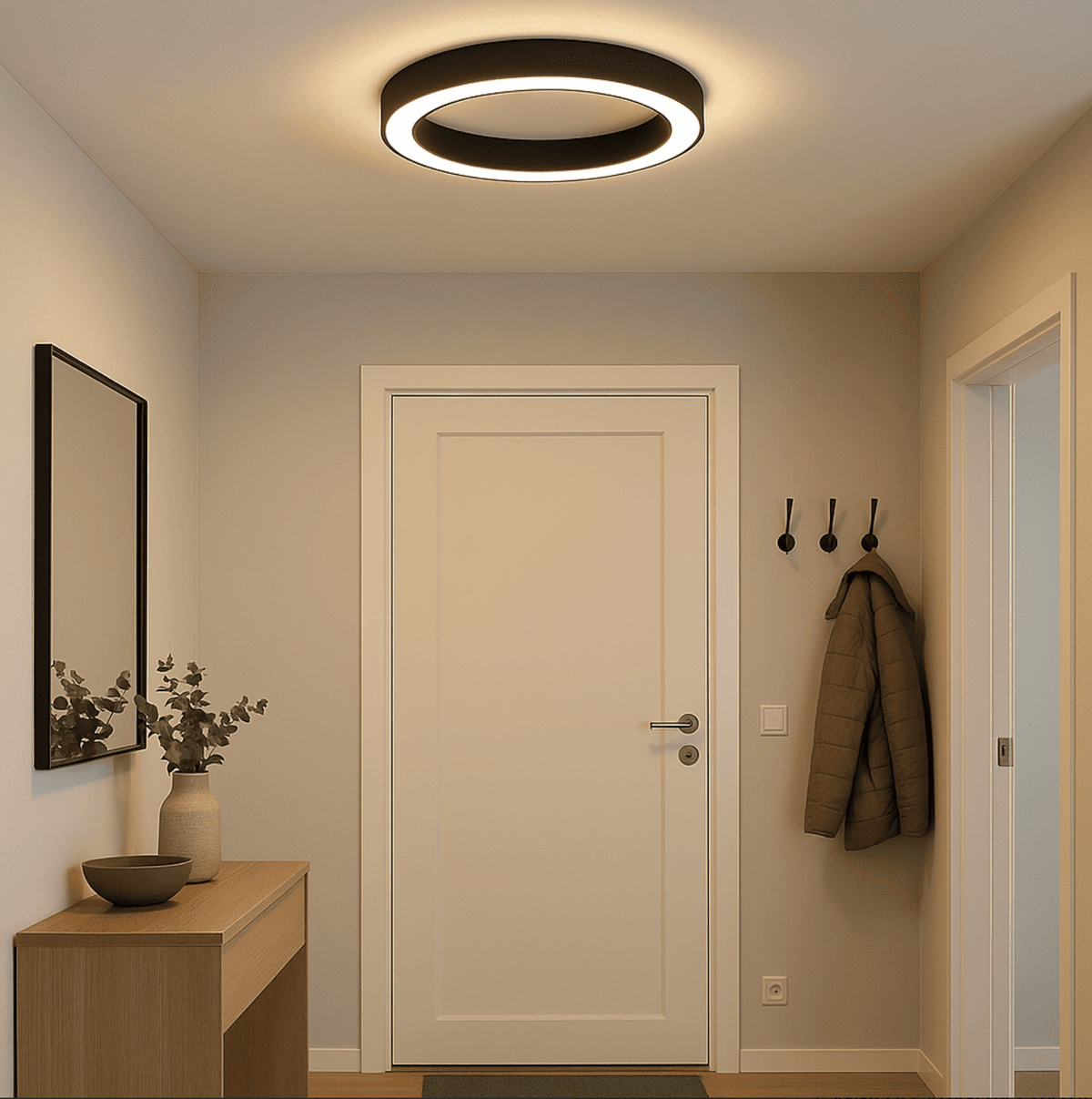 Globus plafoniera tonda LED alluminio policarbonato nero Ondaluce 60W 3000K-4000K dimmerabile