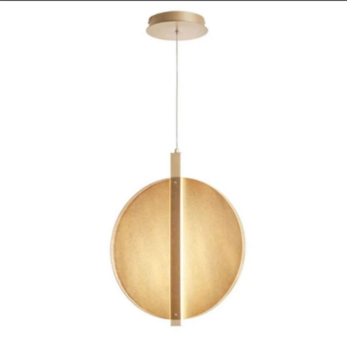 Juis sospensione cucina LED vetro texturizzato ambra metallo oro Ondaluce 24W 3000K