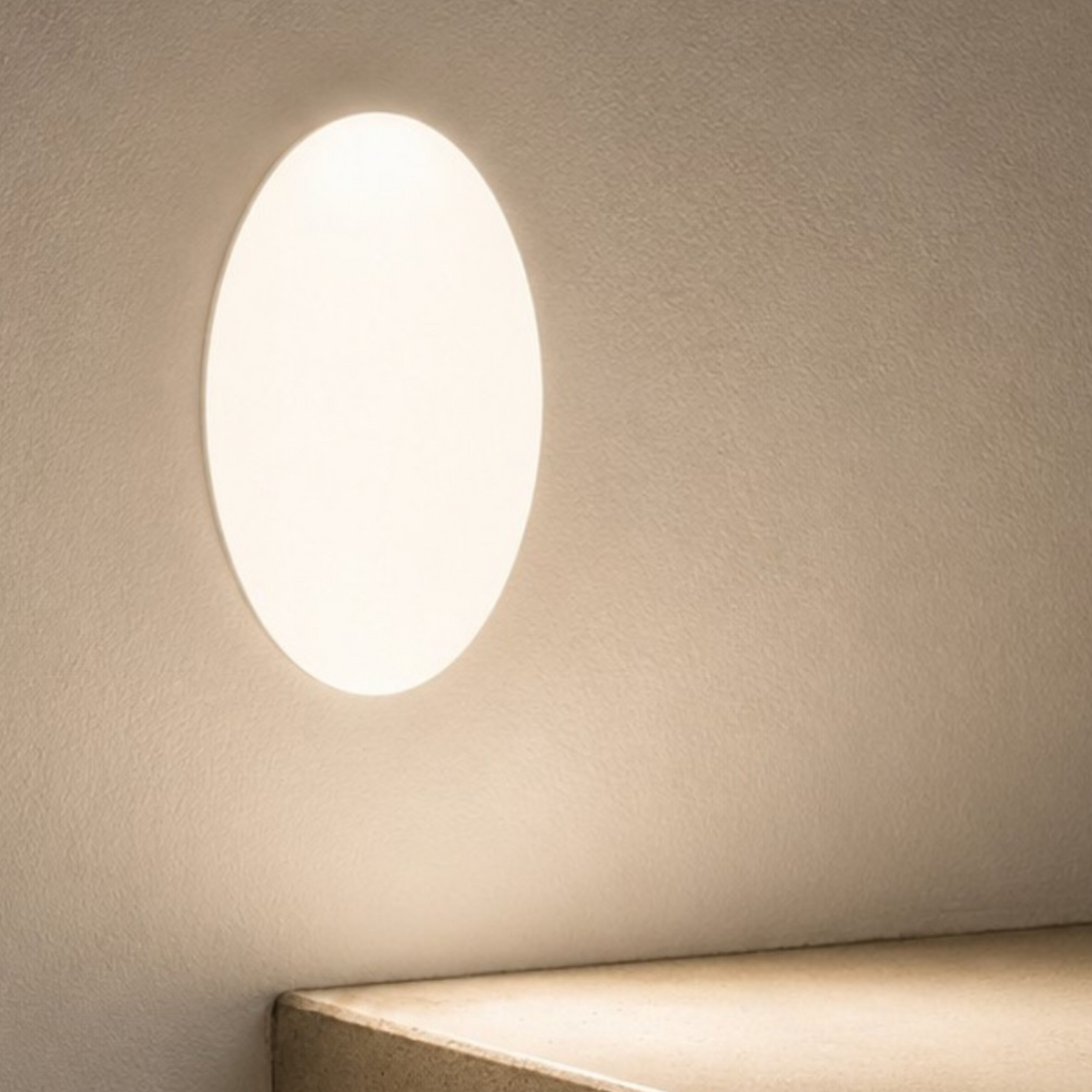 Valzer segnapasso LED da incasso gesso bianco Ondaluce 1W 3000K