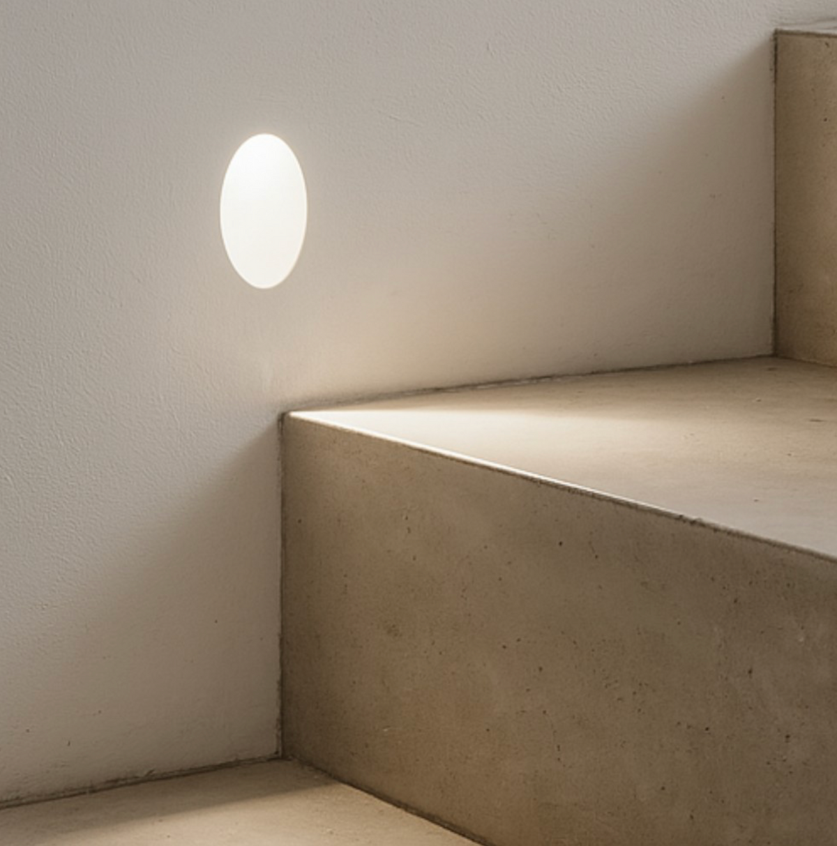 Valzer segnapasso LED da incasso gesso bianco Ondaluce 1W 3000K