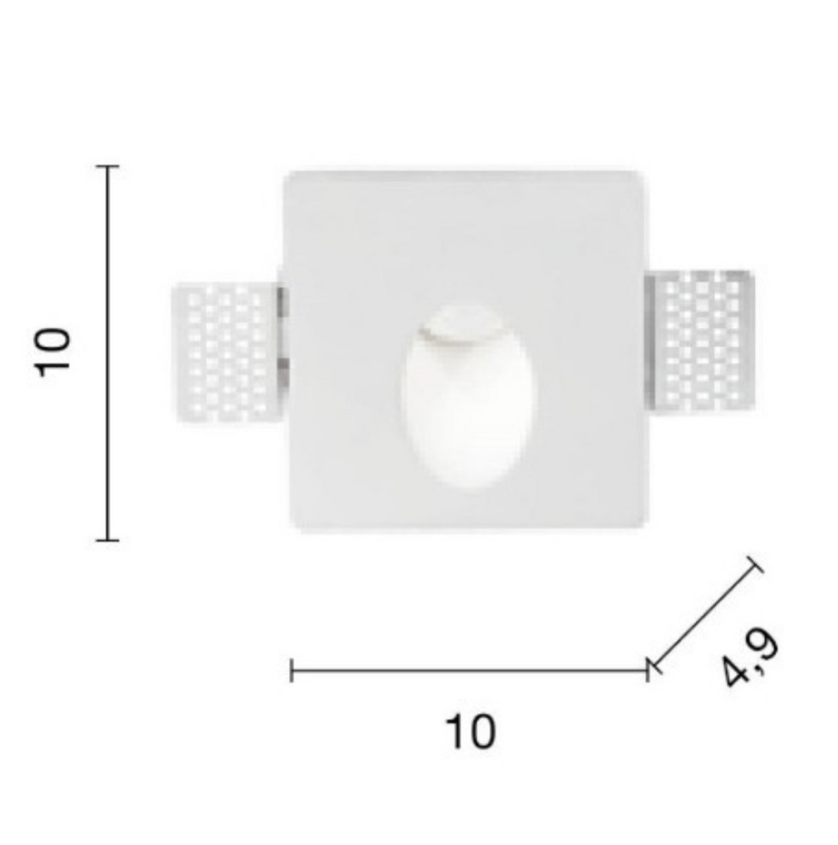 Valzer segnapasso LED da incasso gesso bianco Ondaluce 1W 3000K
