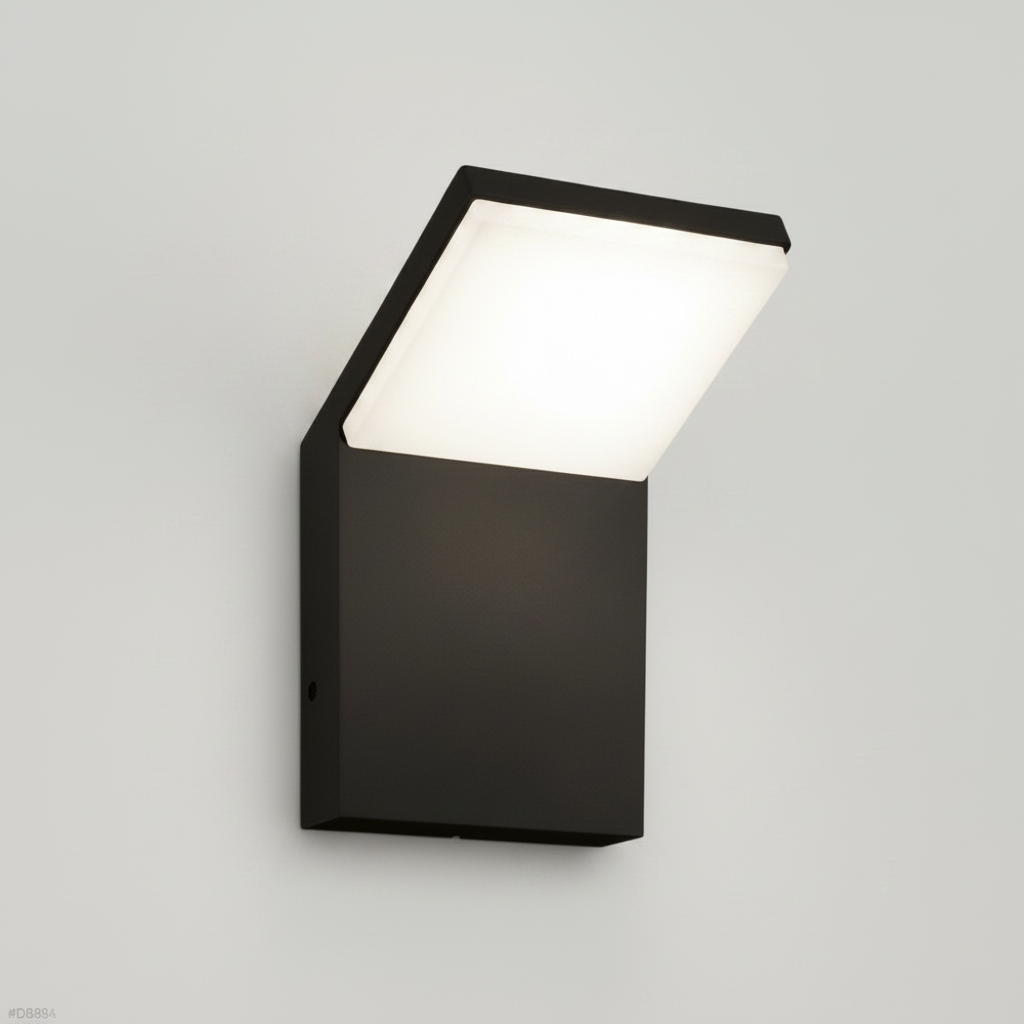 Ninja applique da esterno LED alluminio policarbonato nero Ondaluce 20W 4000K IP65