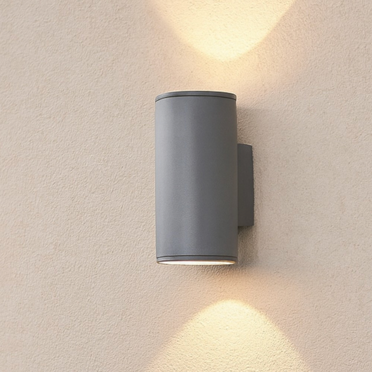 Jubo2 applique da esterno alluminio vetro grigio silver Ondaluce GU10 IP54