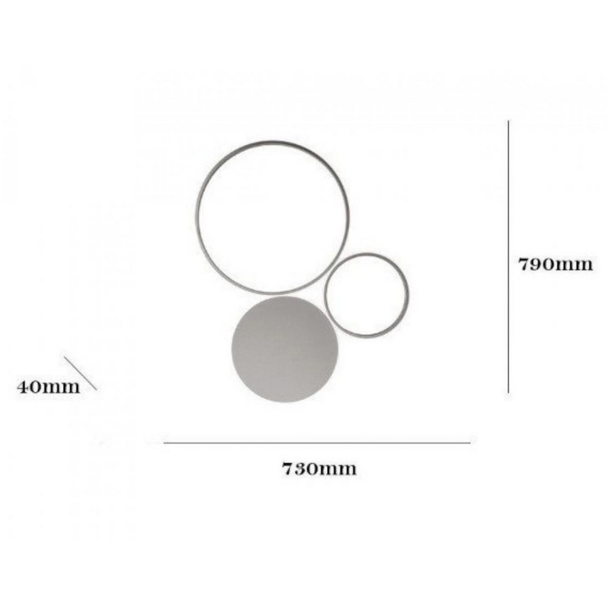 Pois plafoniera applique LED metallo metacrilato oro Ondaluce 42W 4000K
