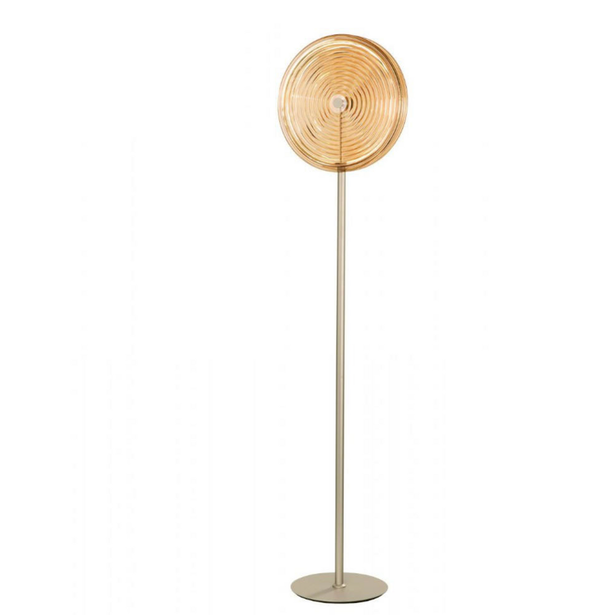 Jokey piantana LED vetro decorato ambra metallo verniciato Ondaluce 15W 3000K
